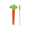 thumbnail image 1 of Nûby 100% Soft Silicone Carrot Tube Baby Teether, for Children 3 Months+, 1 of 5