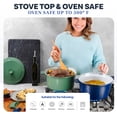 thumbnail image 3 of Gotham Steel 5 Qt Lightweight Ceramic Dutch Oven Pot with Lid, Nonstick Sourdough Dutch Oven for Bread Baking, 10 in 1 Stock Pot Ovens for Pasta, Spaghetti, Bread and More, Pots for Cooking, Navy, 3 of 8