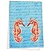 thumbnail image 3 of Betsy Drake GT100B Coral Sea Horses Blue Script Guest Towel, 3 of 4