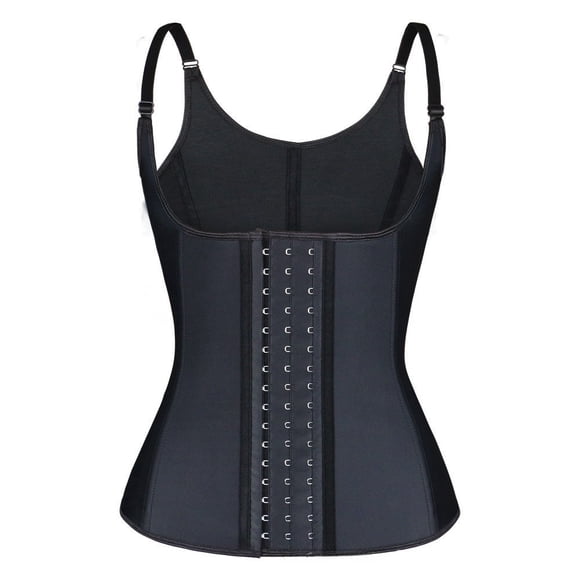 Corset en Latex à Trois Couches avec Bretelles Réglables en Acier 9, Gilet en Caoutchouc pour le Corps