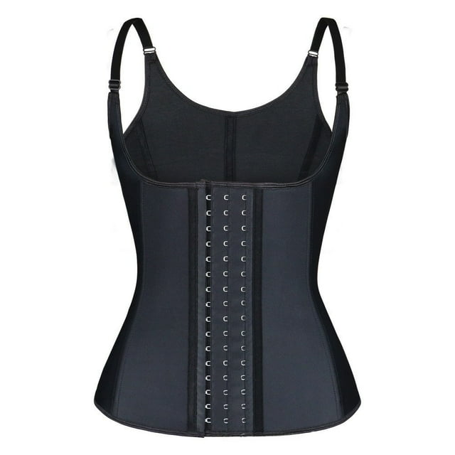 Three-Layer 9 Steel Bone Adjustable Shoulder Strap Rubber Corset Vest Latex Corset Abdominal Body Shaper