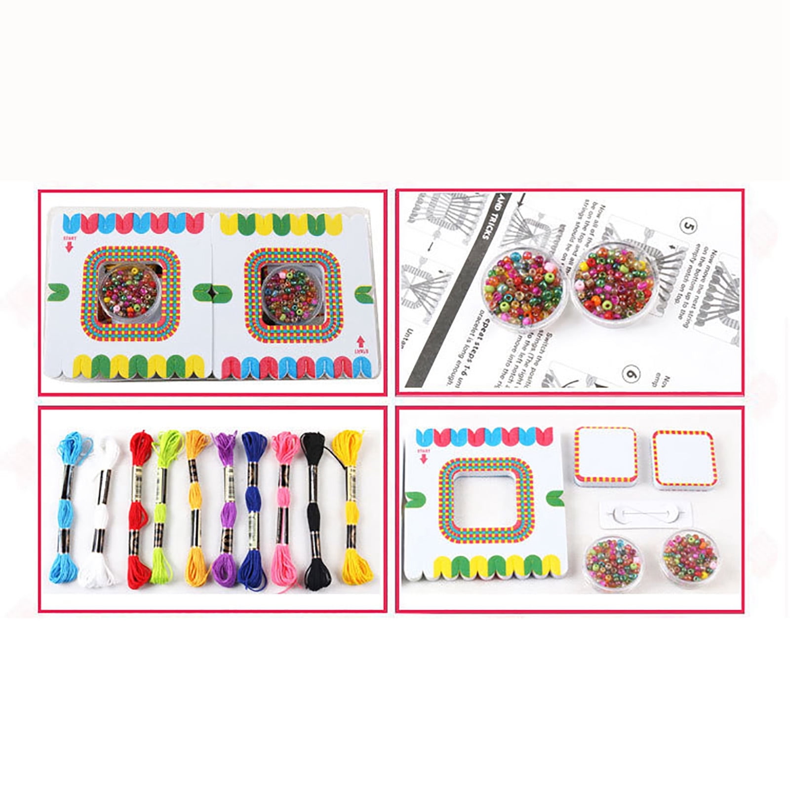 Kizmyee Friendship Bracelet Making Kit 112 PCS Toy, Presents for Ages 7 8 9  10 11 12 Year Old Teen Girl, for DIY Refill Bracelet Making Craft Kits
