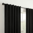 thumbnail image 4 of Eclipse Fresno Blackout Curtain Panel, Back Tab Window Curtain, Thermaweave, (1 Panel), 52 In Wide x 95 In Long, Black, 4 of 6