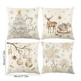 thumbnail image 4 of Xuniizn Christmas Pillow Covers 18x18 inch Set of 4 Xmas Decorations Soft Plush Faux Fur Wool Christmas Throw Pillow Cases Winter Holiday Decor for Sofa Living Room, 4 of 7