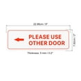 thumbnail image 2 of Uxcell 9"x3" Please Use Other Door Left Arrow Sign Adhesive Door Sticker White, 2 of 5