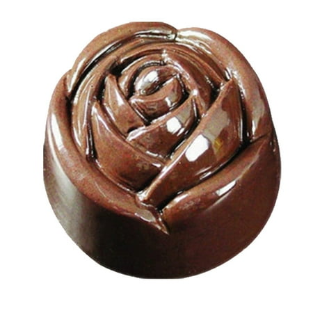 

TANGNADE Clear Hard Plastic Rose Shaped Polycarbonate PC Chocolate Molds DIY Jelly Mould