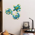 thumbnail image 1 of Decoración De Pared De metal Soledad para exteriores 3 piezas tortuga y cangrejo azul, 1 of 8