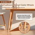 thumbnail image 4 of Updated Self Adhesive Caster Wheels 8 Pack, 201 Stainless Steel Stick on Wheels, 4 of 6
