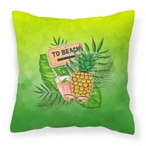 To the Beach Summer Fabric Decorative Pillow