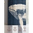thumbnail image 6 of Retro Plank Sheer Curtains 96 Inch Long 2 Panels, Graceful Whale in Oceanic Watercolor Light Filtering Rod Pocket Curtains, Sheer Voile Drapes for Living Room Bedroom, 52"x96", 6 of 8