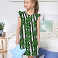 thumbnail image 4 of Balery Palm Greenery Camisón de princesa para niñas, pijama de algodón con mangas abullonadas, suave y bonito.-Small, 4 of 6
