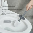 thumbnail image 5 of Hgallory Household Toilet Brush and Holder Set for Bathroom, Toilet Cleaner Kit with Base, Long Handle & Soft Bristles, 360° Cleaning Compact Plastic Toilet Brushes, 1PC, Brown, 14.6"x7"x5", 5 of 7