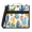 Black, variant on Jiaoprinted Daisies Zipper Binder, Spring Floral 3 D-Ring Binder, Multi-Pocket Expanding Organizer Bag with Handle and Shoulder Strap for Travel Work