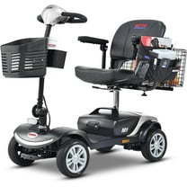 4 Wheel Mobility Scooter for Seniors Compact Heavy Duty Mobile Powered Mobility Scooters Electric Powered Wheelchair Device for Travel Adults Elderly