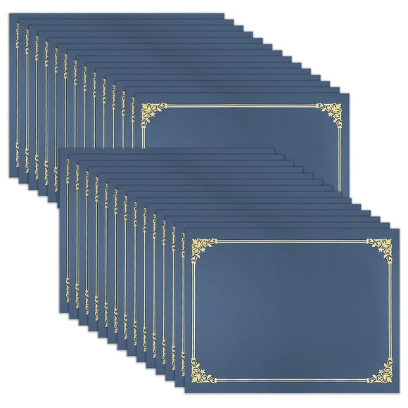 Soportes para certificados SUNEE, azul marino, 30 paquetes, 8.5 x 11 pulgadas