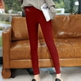 thumbnail image 6 of YYDGH Fleece Lined Leggings for Women Winter Warm Elastic High Waist Thermal Legging Pants Sherpa Thick Tights Trousers, 6 of 9