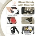 thumbnail image 5 of Babyjoy 2 in 1 Foldable Baby Stroller Kids Travel Newborn Infant Buggy Pushchair 22 lbs Coffee, 5 of 7