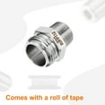 thumbnail image 3 of Adaptador de Conector de Tubería Recta de Acero Inoxidable Hexagonal Uxcell 304 de 3/4" GHT Macho x 1/2" NPT Macho para Agua, Aceite, Gas, 3 of 6