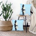 thumbnail image 5 of LALILO Throw Pillow Covers Zen Spa Banner Massage Stones Flower Cushion Cover 18" x 18", 2 Pack, 5 of 6