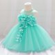 thumbnail image 4 of Vestido Para Niñas, Ropa Para Niñas Pequeñas, Flores De Temperamento Para Niños Pequeños, Vestido De Fiesta De Cumpleaños De Hilo De Red Con Perlas, Vestidos Verdes Odeerbi LM103-8312, 4 of 9
