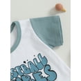 thumbnail image 6 of Bagilaanoe 2pcs Newborn Baby Boy Short Pants Set Short Sleeve Letter Print T Shirt Tops + Shorts 3M 6M 9M 12M 18M 24M Infant Casual Summer Outfits, 6 of 9
