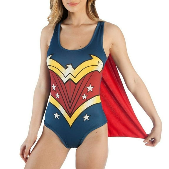 DC Comics Wonder Woman Bodysuit With Cape Costume L
