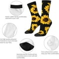 thumbnail image 4 of Colorful and Mid-Calf Socks for Men and Women, 1 Pair Lovely Sunflower, 4 of 8