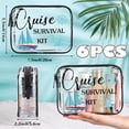 thumbnail image 2 of Bolsas de maquillaje Cunno Cruise, PVC transparente, impermeables, 6 unidades, 2 of 6