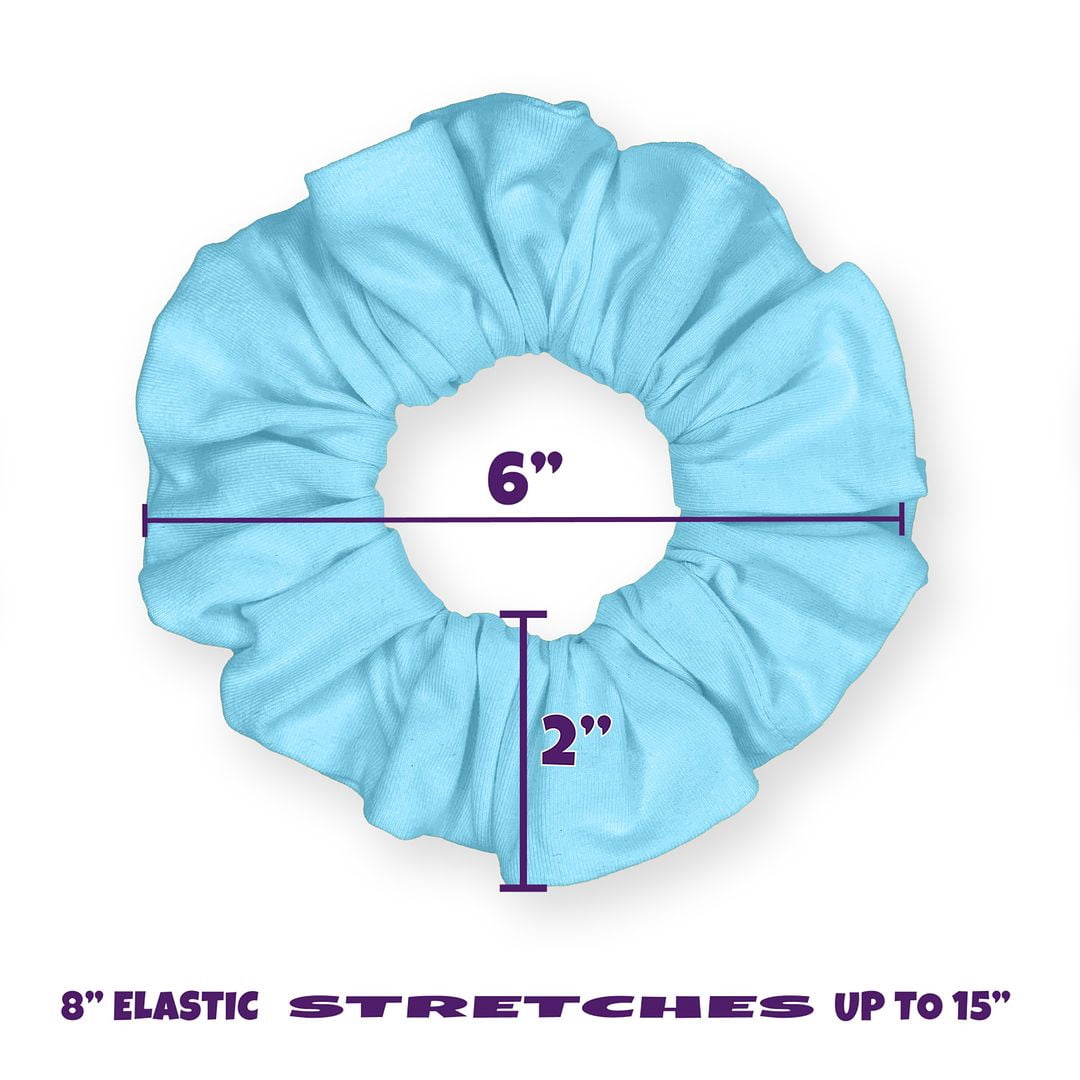 Scrunchies Cotton Knit Standard Size 3-Pack Ponytail Holder Made in USA Scrunchie King Blue Light