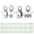 thumbnail image 2 of Uxcell 304 Stainless Steel Single Pulley Double Pulley Block Load 77/165lbs M15/M20 2 Pack, 2 of 6