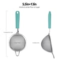 thumbnail image 2 of 18/8 Stainless Steel Mesh Strainer: U-Taste 5.5 Inch Kitchen Fine Mesh Sieve Food Colander with Riveted Sturdy Silicone Handle and 30 Mesh Hole for Straining Flour, Pasta, Fruit, Quinoa (Aqua Sky), 2 of 11