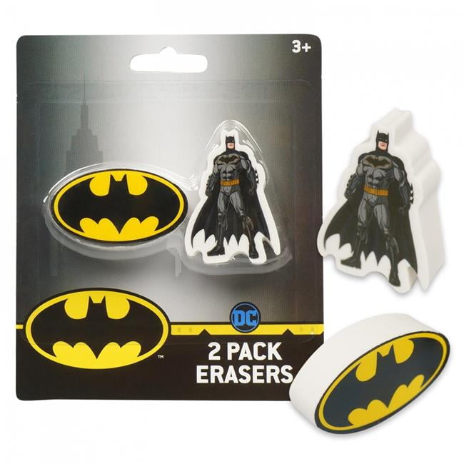 New 4pk DC Comics Batman 3D Molded 2.25" Figure & Pencil Topper Puzzle Eraser 