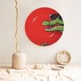thumbnail image 5 of Sikiie Cool Crocodile With Sunglasses Bone China Decorative Plate Personality Ceramic Dinner Plate Crafts Decorative Ceramic Decorative Plate -8in, 5 of 6