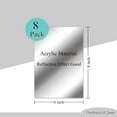 thumbnail image 2 of 8x6 Inches Self Adhesive Acrylic Mirror Tiles Waterproof Flexible Mirror Wall Stickers Sheets Non Glass Body Mirror for Bathroom Bedroom Living Room Gym Wall Decor (4PCS Mirror), 2 of 5
