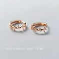 thumbnail image 2 of K-KED 925 Sterling Silver Small Butterfly Hoop Sleeper Earrings (Pair)-Rose Gold, 2 of 6