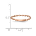 thumbnail image 2 of Ladies 14K Rose Pink Gold Polished Twisted Rope Ring Band (1.6mm), 2 of 4