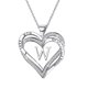 thumbnail image 1 of Collar para mujer, Joyas para mujer, Joyas para mujer, Collar con letra en forma de corazón para mujer, Collar con colgante chapado en forma de corazón, Collar para mujer, 1 of 3
