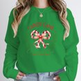 thumbnail image 1 of Jersey con estampado de Feliz Navidad para mujer, Sudadera de cuello redondo, jerséis sueltos sin capucha, Club de Navidad de bastón de caramelo, Otoño e Invierno, 1 of 4