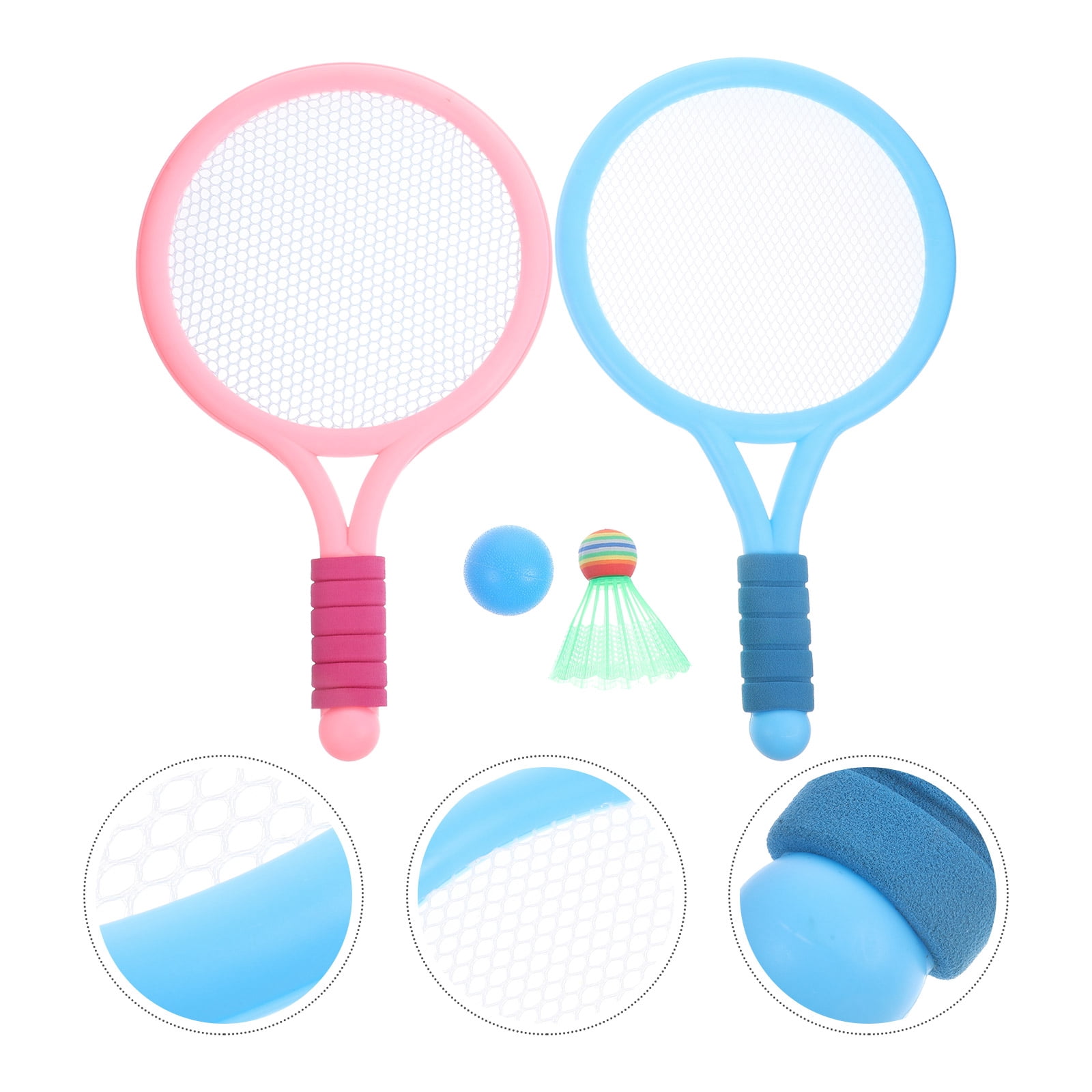 WORGEOUS 4 Sets  of Sports Rackets Kids Sports Toy Badminton Racket Tennis Training Toys Sports Game
