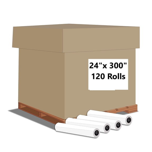 Alliance Wide Format Paper 24" x 300' CAD Bond (20lb | 120 Rolls, 24 In x 300 Ft | 2 " Core