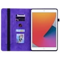 thumbnail image 4 of Decase for ipad 56/pro 9.7 inch 2016/2017/2018 Sleepable Pure Color Zipper Wallet Card Slot Pen Slot ipad Case, Soft TPU Back Shock Resistant Drop ipad Case for iPad 6th Generation, Purple, 4 of 7