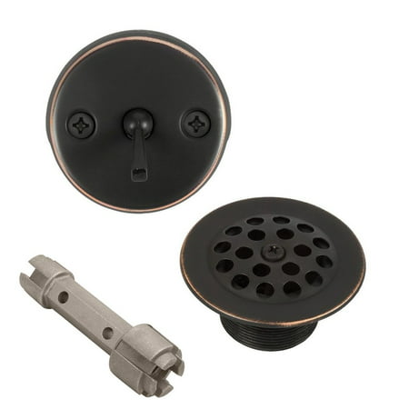 Trip Lever Bathtub Tub Drain Overflow Kit With Removal Tool Oil Rubbed Bronze