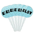 thumbnail image 1 of Elsy Cupcake Picks Toppers - Set of 6 - Blue Speckles, 1 of 1