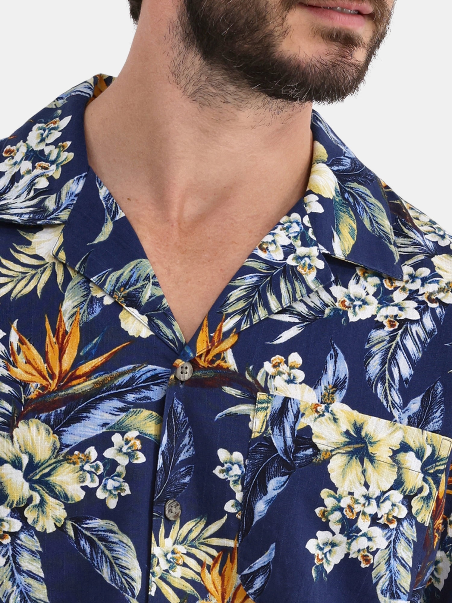 George Men's and Big Men’s Camp Shirt, Sizes S-3XL