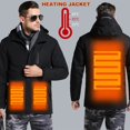 thumbnail image 4 of Chaqueta inteligente con calefacción impermeable para hombre y mujer, chaleco con 3 áreas calentadas, abrigo deportivo para exteriores, abrigo cálido para motocicleta, Invierno, 4 of 4