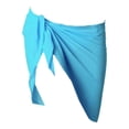 thumbnail image 1 of Jygee Beach Sarong Coverups Traje de baño Wrap Traje de baño Falda Protección Solar Ropa de Gasa con Corbata Abierta Ajustable Traje de baño para Exteriores,Azul, 1 of 4