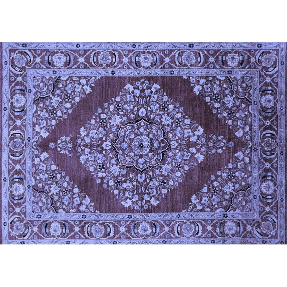 Ahgly Company Indoor Rectangle Oriental Blue Industrial Area Rugs, 6' x 9'