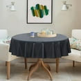 thumbnail image 3 of Clear Plastic Round Tablecloth Vinyl PVC Table Cloth Protector Oil Spill Proof Wipe Clean Table Cover for Dining Tables Parties Camping Crystal Clear, 3 of 7