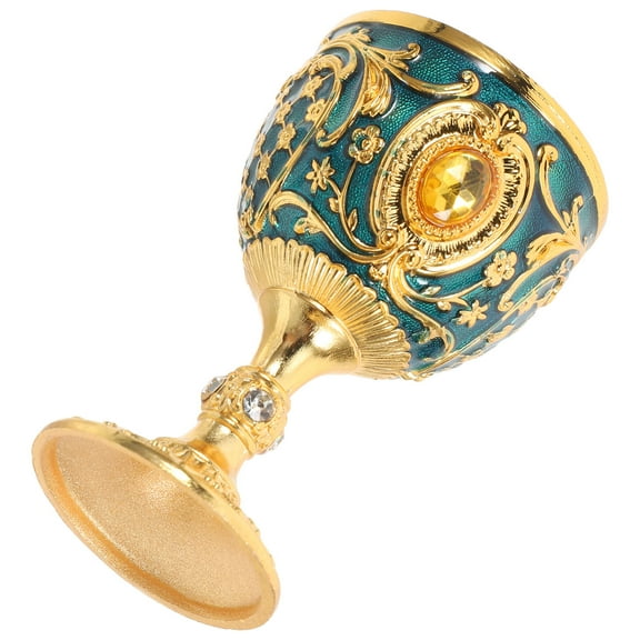UPGRATOR 1Pcs Gold Chalice Goblet Stemmed Cups Retro Wine Serving Medieval-themed Parties