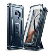 Dexnor for Samsung Galaxy S9 Case, [Built in Screen Protector and Kickstand] Heavy Duty Military Grade Protection Shockproof Protective Cover for Samsung Galaxy S9 Blue